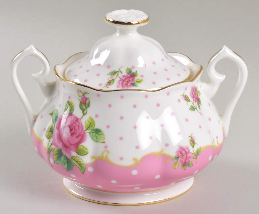 Cheeky Pink Sugar Bowl & Lid by Royal Albert-1