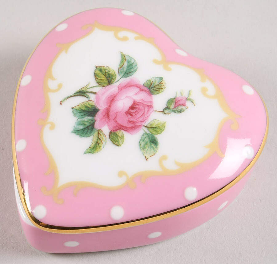 Cheeky Pink Heart Shape Box & Lid by Royal Albert-1