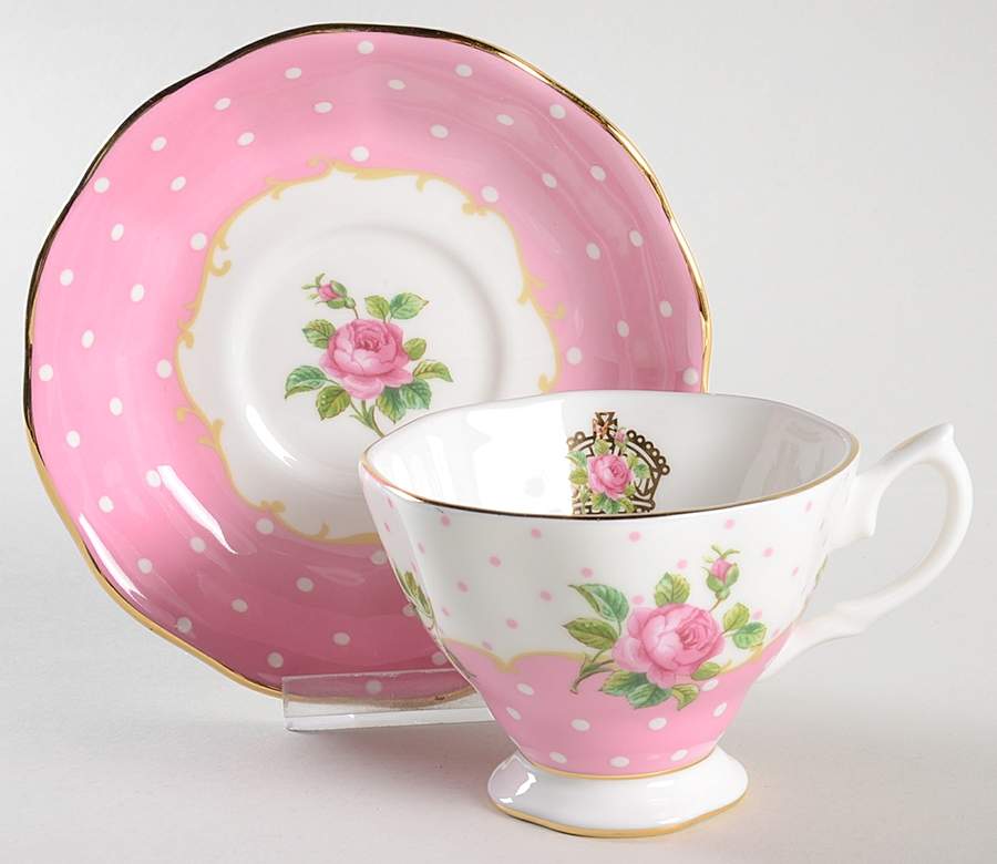 Cheeky Pink Footed Cup & Saucer Set by Royal Albert-1
