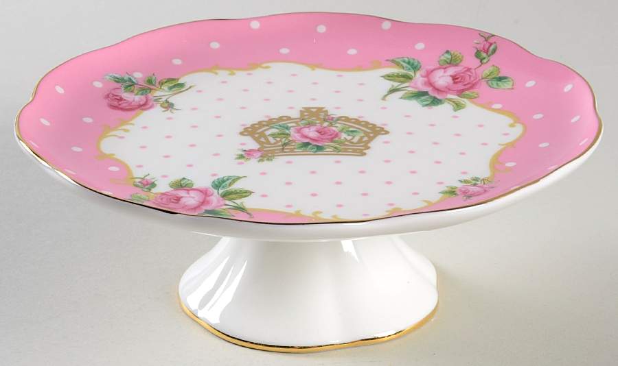 Cheeky Pink 6" Diameter Pedestal Cake Stand by Royal Albert-1