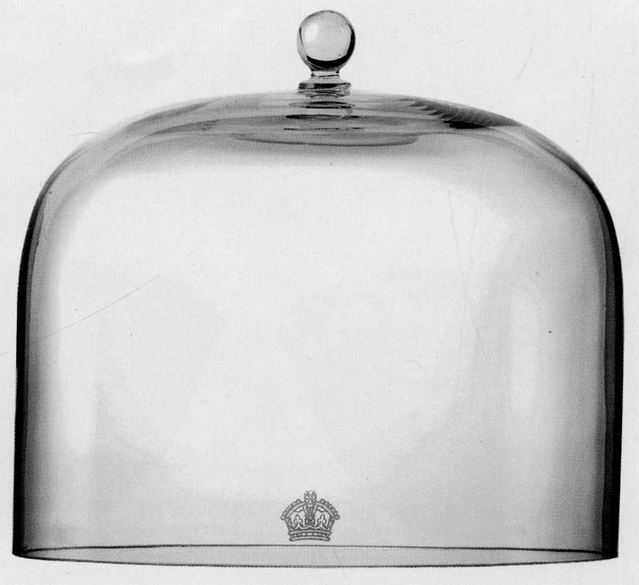 Cheeky Pink Glass Dome for 12" Diameter Pedestal Cake Stand by Royal Albert-1