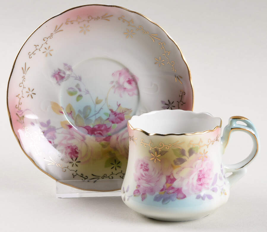 RHS69 Flat Demitasse Cup & Saucer Set by Reinhold Schlegelmilch-1