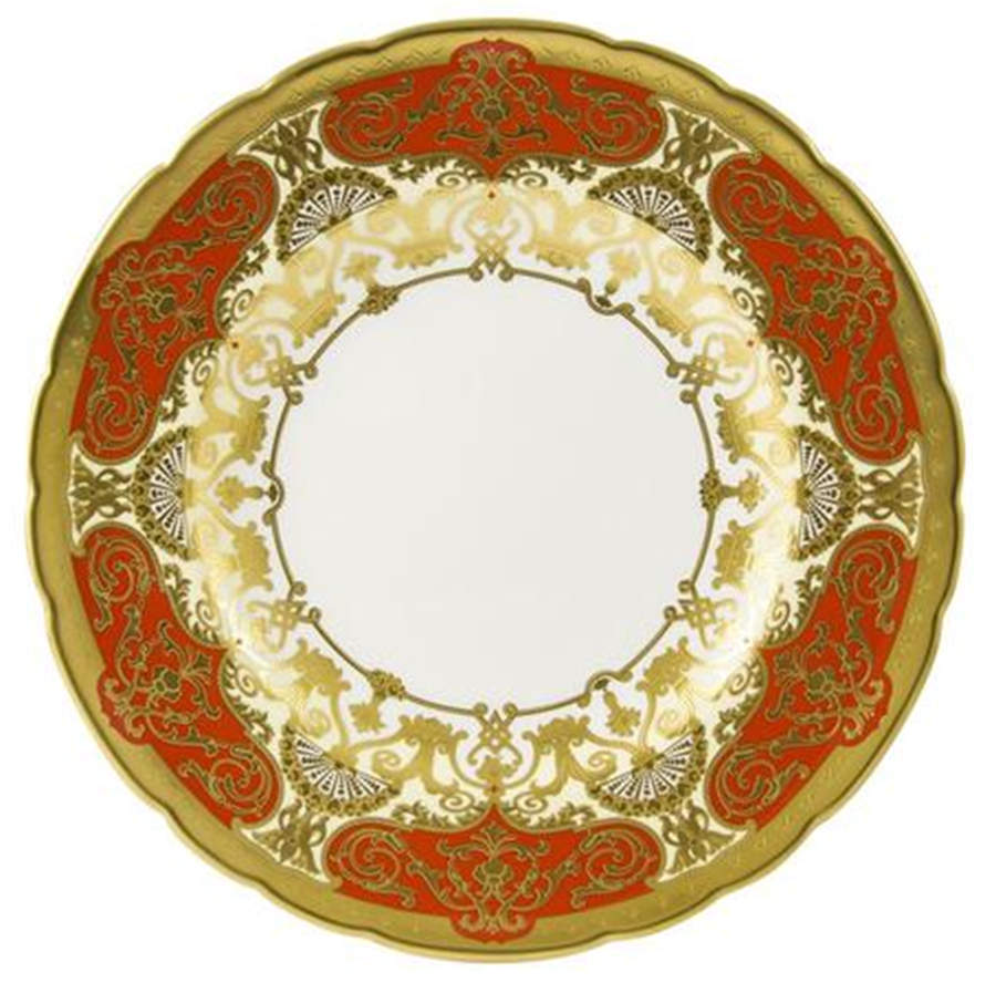 Heritage Red and Cream Dinner Plate by Royal Crown Derby-1