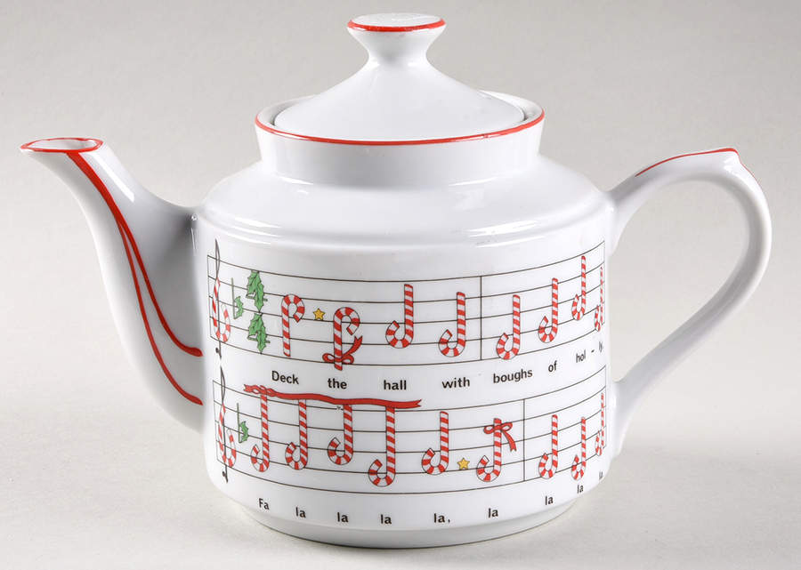 Deck the Halls Teapot & Lid by Ron Gordon Designs-1