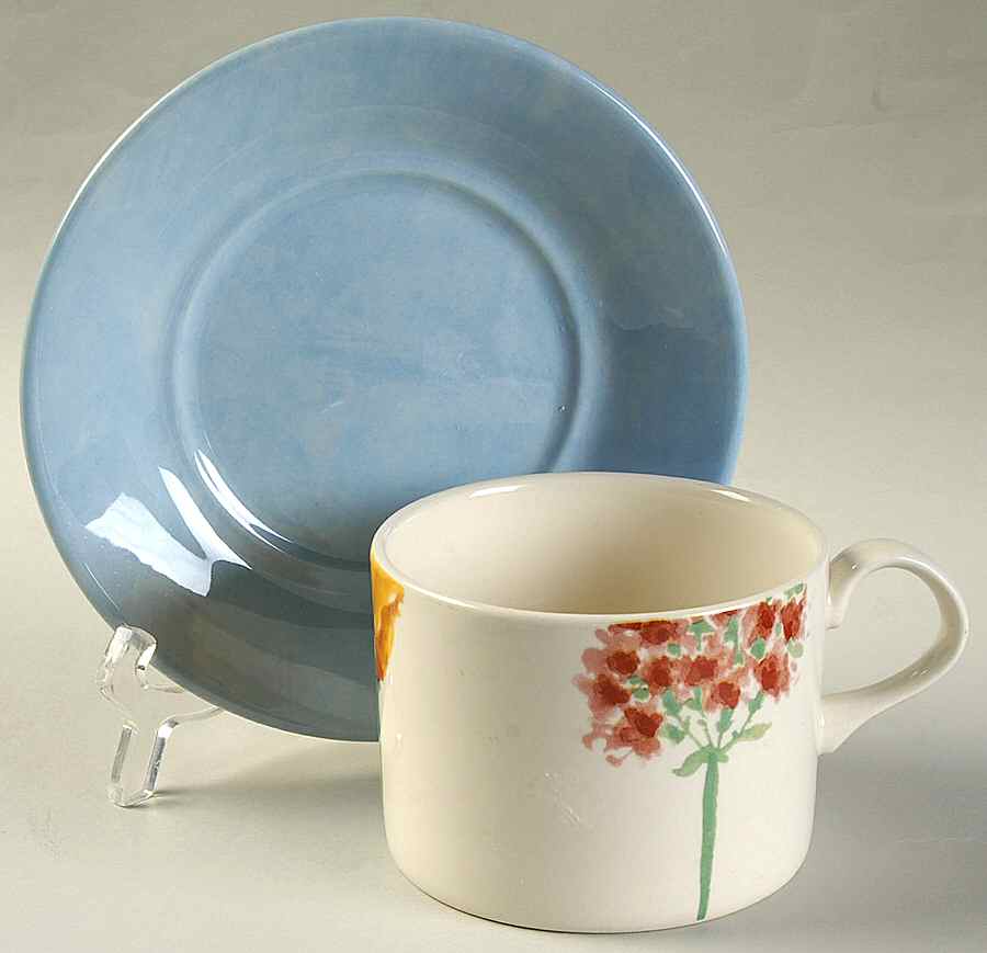 Watercolour Flat Cup & Saucer Set by Royal Stafford-1
