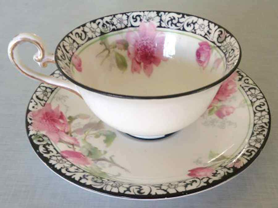 H384 Footed Cup & Saucer Set by Royal Doulton-1