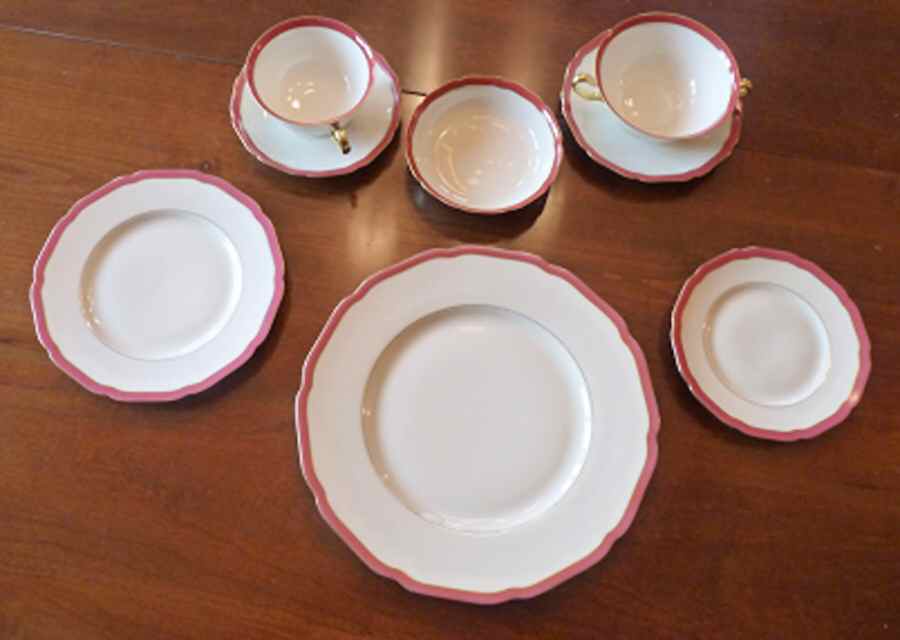 Mediterranean Maroon Dinner Plate by Royal York (Germany)-1