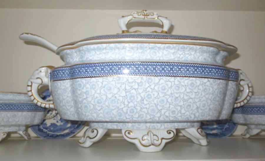 W588 Tureen & Lid w/Ladle by Royal Worcester-1