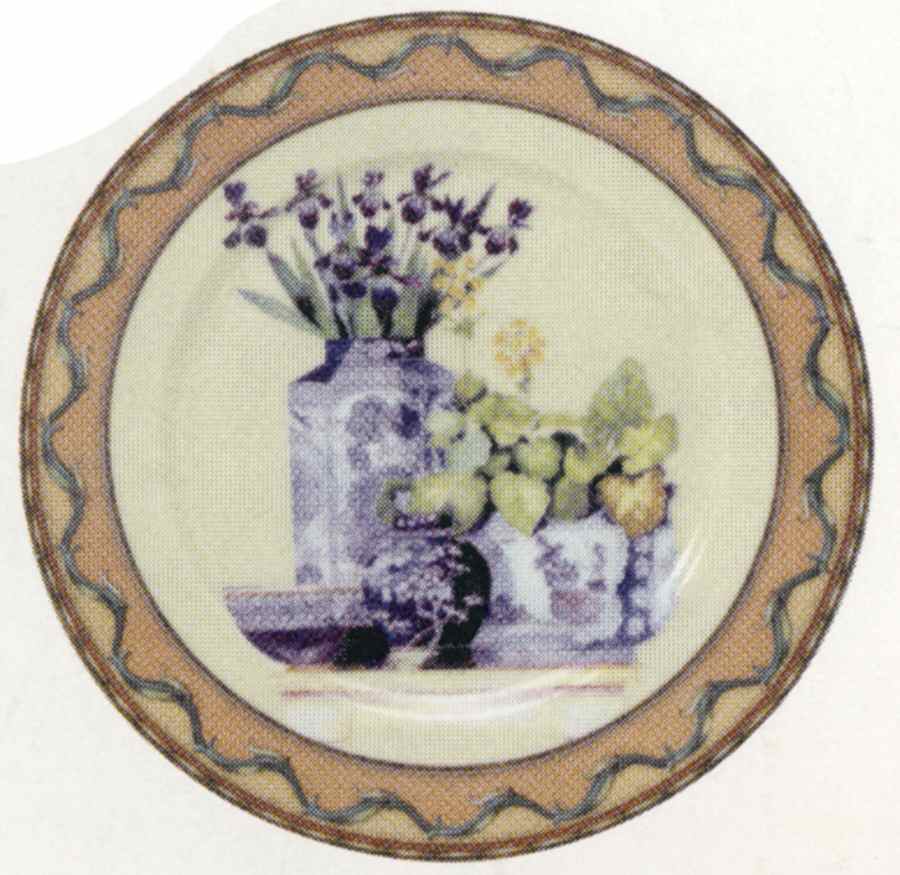 Oriental Bouquet Dessert/Pie Plate by Rochard-1