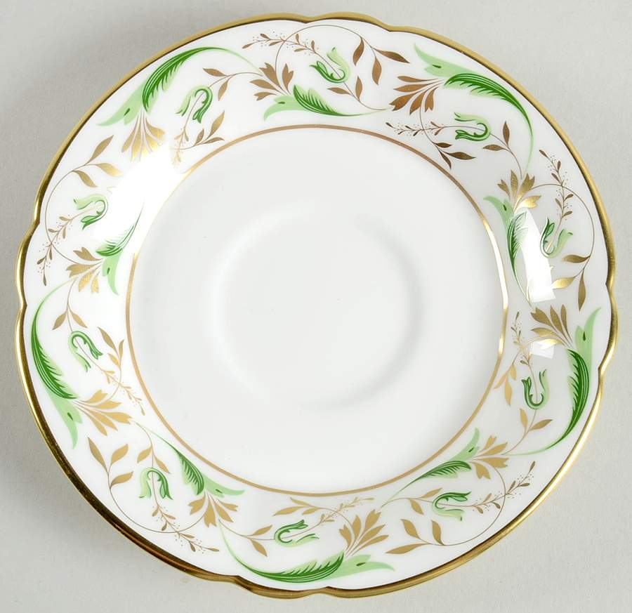 Princess (Green) Saucer by Royal Crown Derby-1