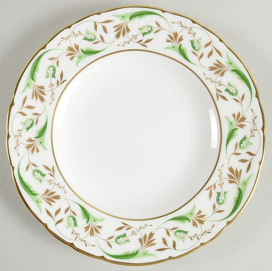 Princess (Green) Bread & Butter Plate by Royal Crown Derby-1