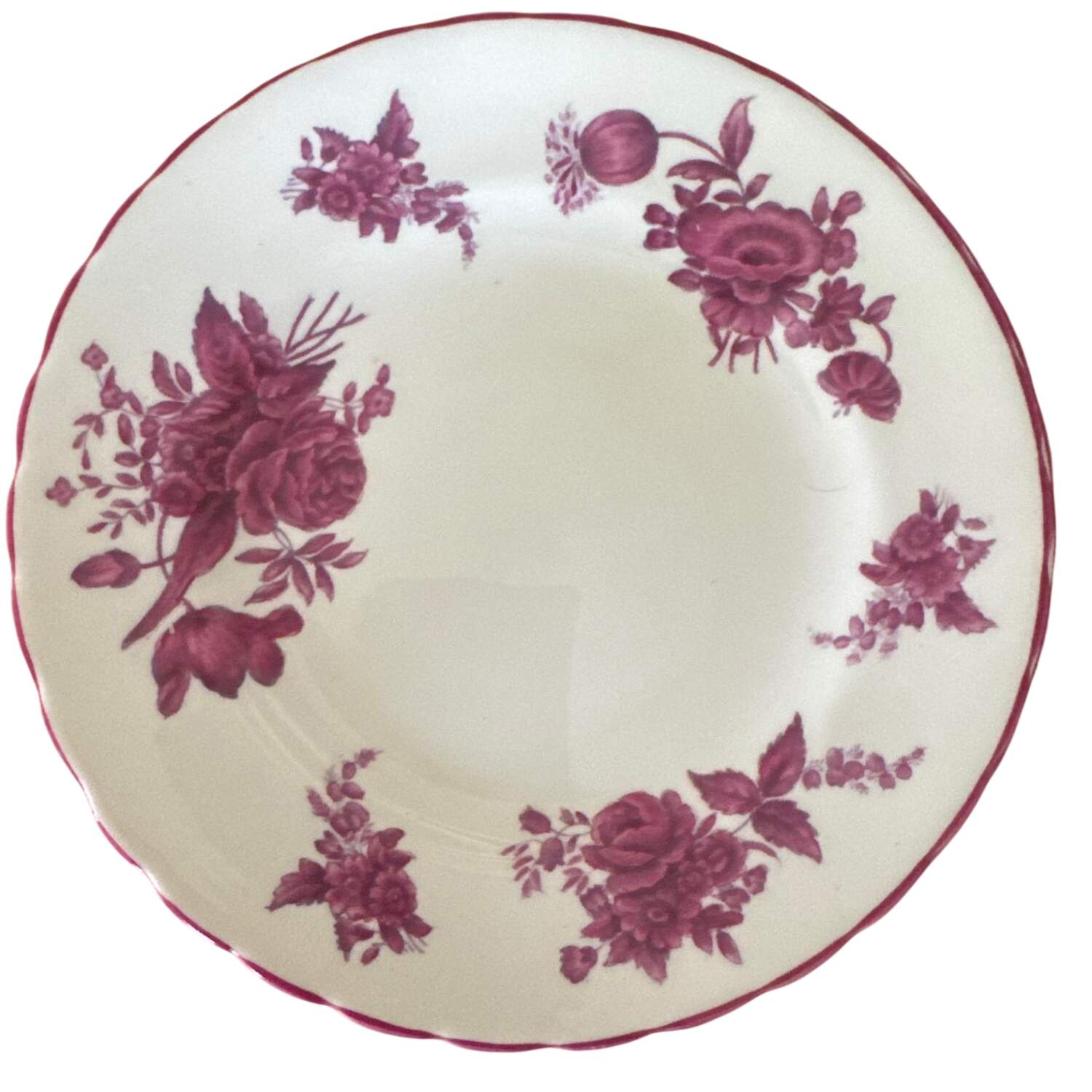 Chantilly Rose (Pink Trim) Salad Plate by Royal Chelsea-1