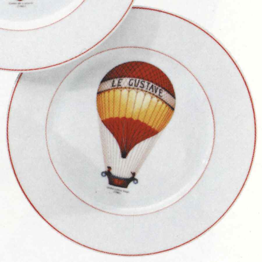 Balloons (Red Trim) Dessert/Pie Plate by Rochard-1