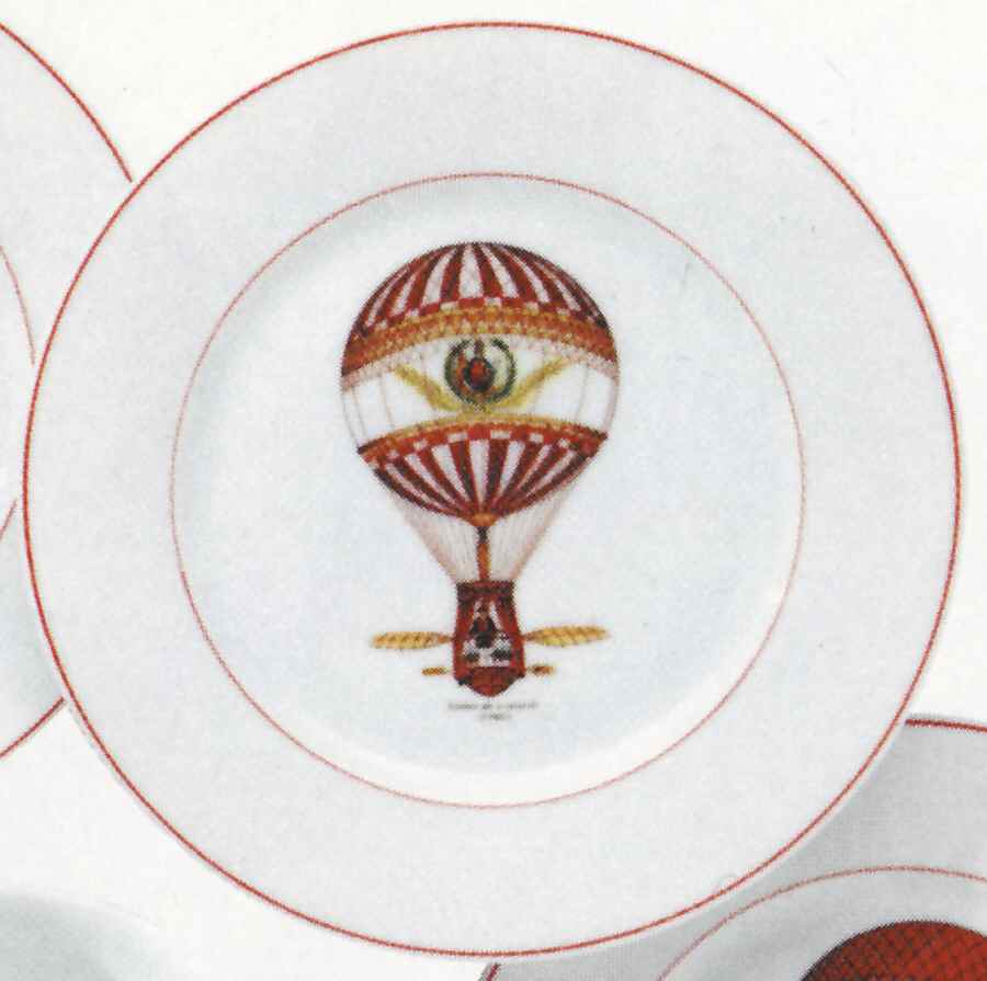 Balloons (Red Trim) Dessert/Pie Plate by Rochard-1
