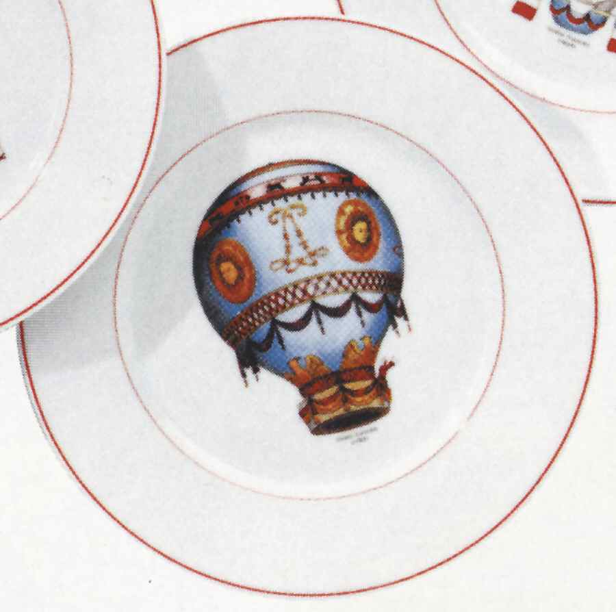 Balloons (Red Trim) Dessert/Pie Plate by Rochard-1