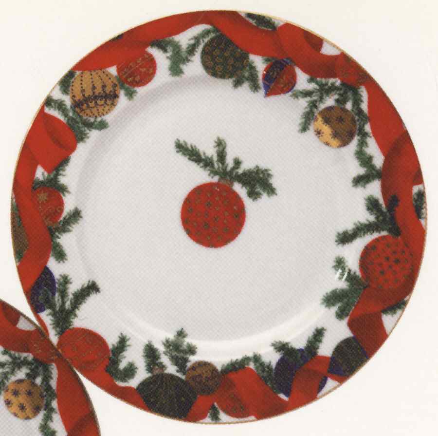 Christmas Ribbon Dessert/Pie Plate by Rochard-1