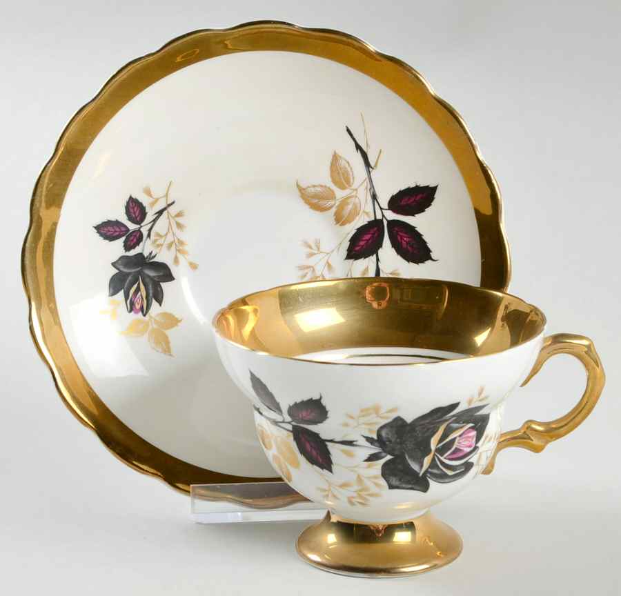 5505 Footed Cup & Saucer Set by Rosina-Queens-1