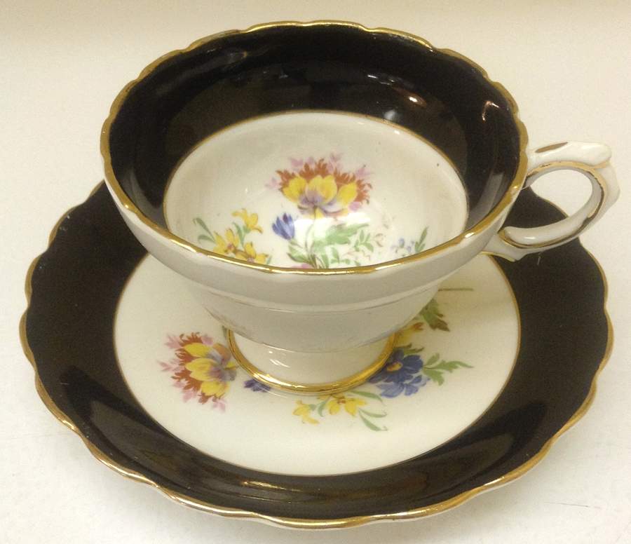 4869f Footed Cup & Saucer Set by Rosina-Queens-1