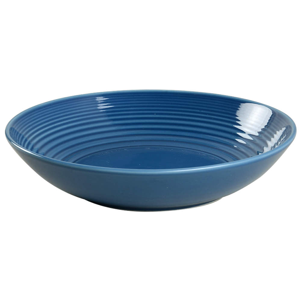 Maze Denim Blue 9" Individual Pasta Bowl by Royal Doulton-1