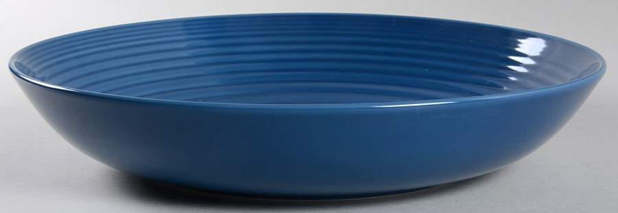 Maze Denim Blue 11" Round Serving Bowl by Royal Doulton-1