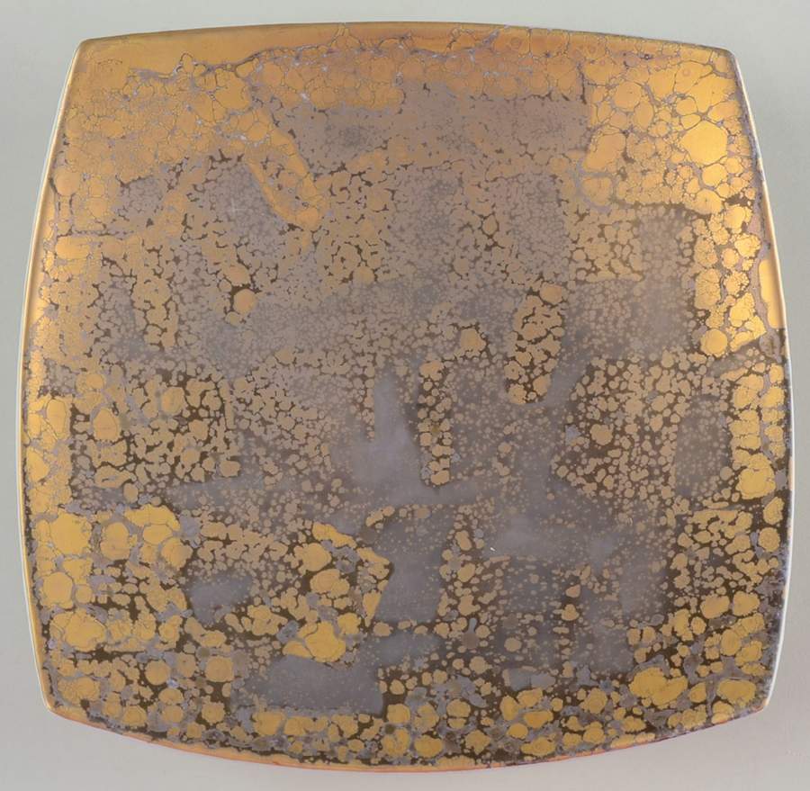 Gold Fire 7" Square Tray by Rosenthal - Continental-1