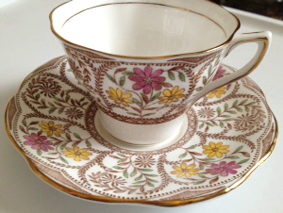 4826 Footed Cup & Saucer Set by Rosina-Queens-1