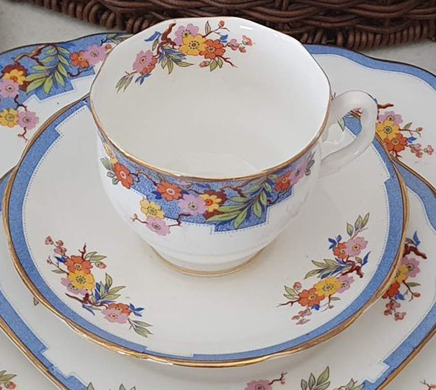 June Footed Cup & Saucer Set by Royal Albert-1