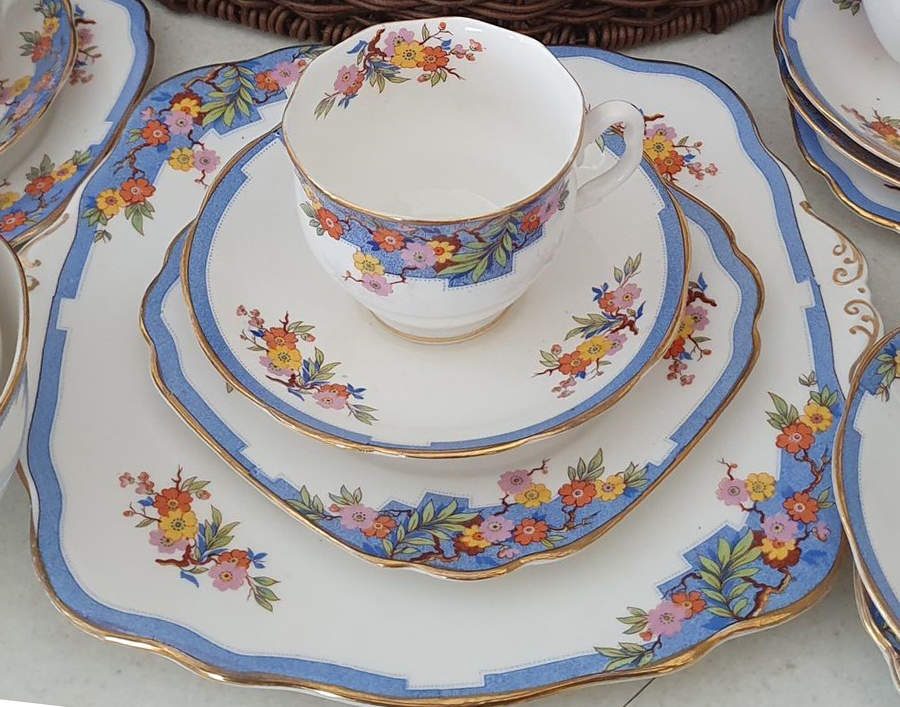 June Square Handled Cake Plate by Royal Albert-1