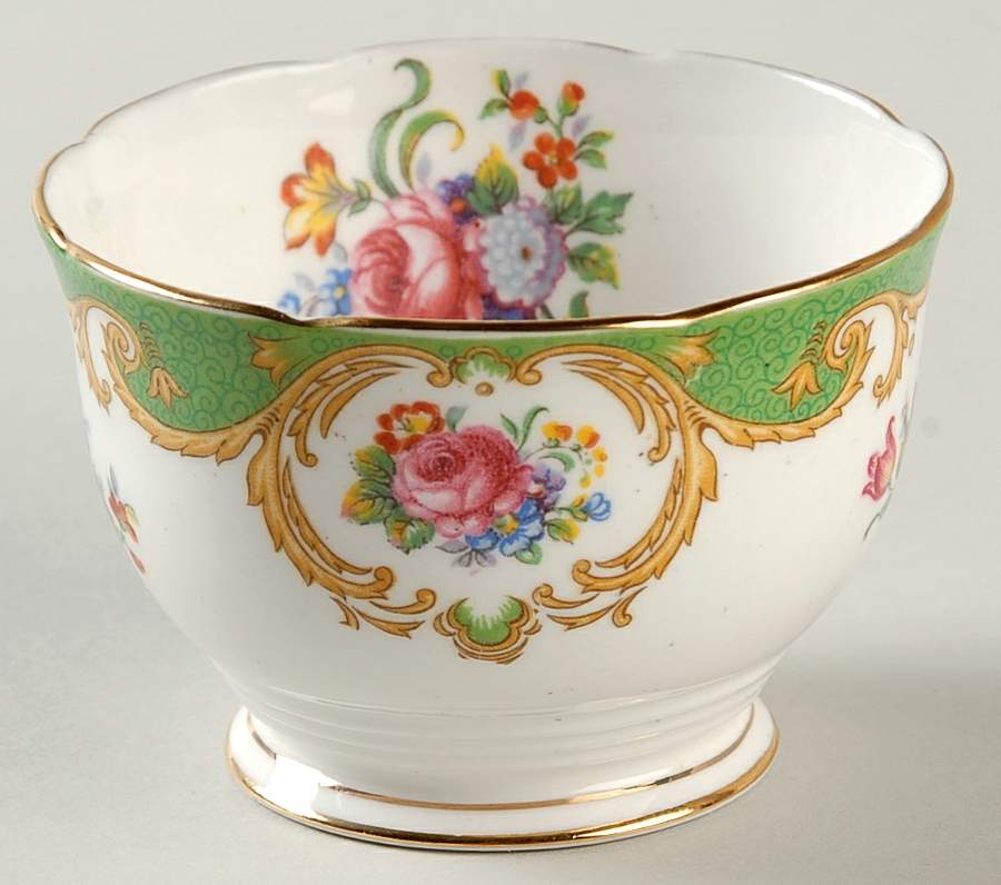 Cheltenham Green Miniature Open Sugar Bowl by Royal Grafton-1