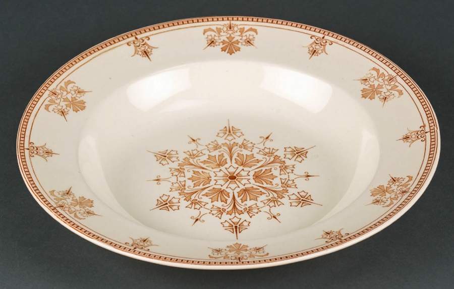 Versailles Brown Large Rim Soup Bowl by Royal Doulton-1