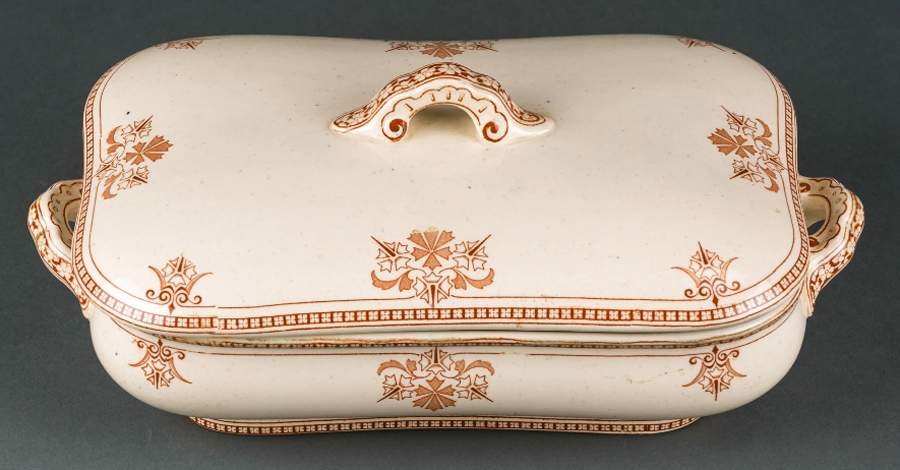Versailles Brown Rectangular Covered Vegetable by Royal Doulton-1