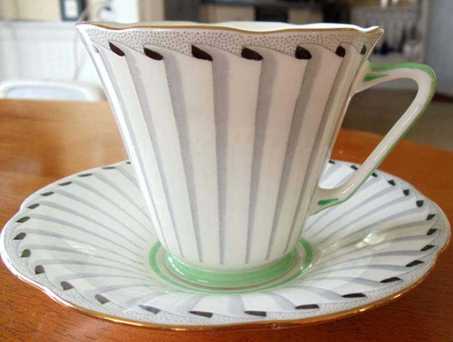 Grecian Footed Cup & Saucer Set by Royal Grafton-1