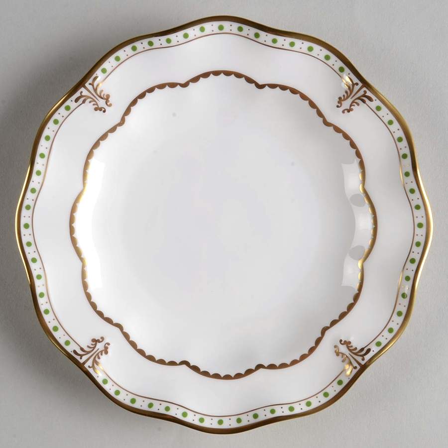 Elizabeth Green Bread & Butter Plate by Royal Crown Derby-1