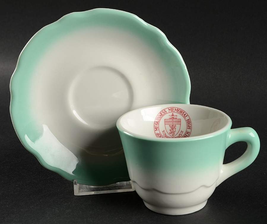 Bishop Mcguinness Memorial High School Flat Cup & Saucer Set by Royal Jackson-1
