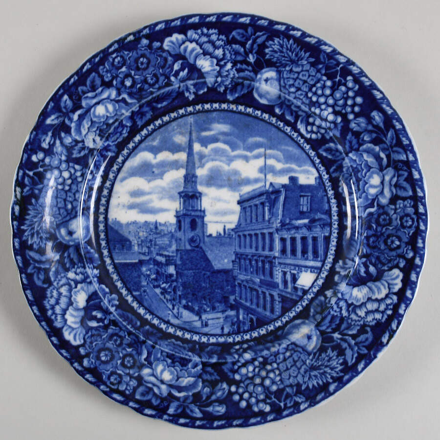 Old South Church Dinner Plate by Rowland & Marsellus-1
