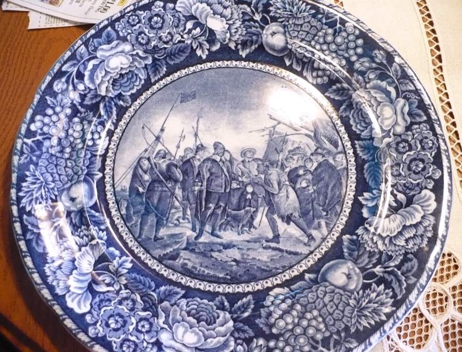 Landing of the Pilgrims Dinner Plate by Rowland & Marsellus-1