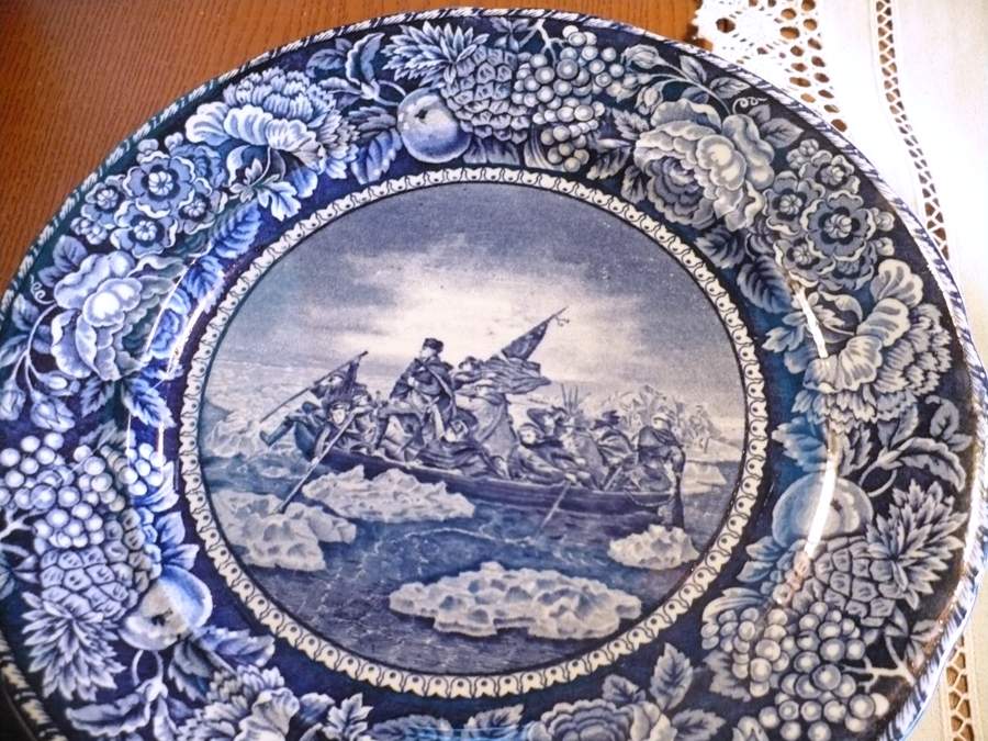 Washington Crossing Delaware Dinner Plate by Rowland & Marsellus-1