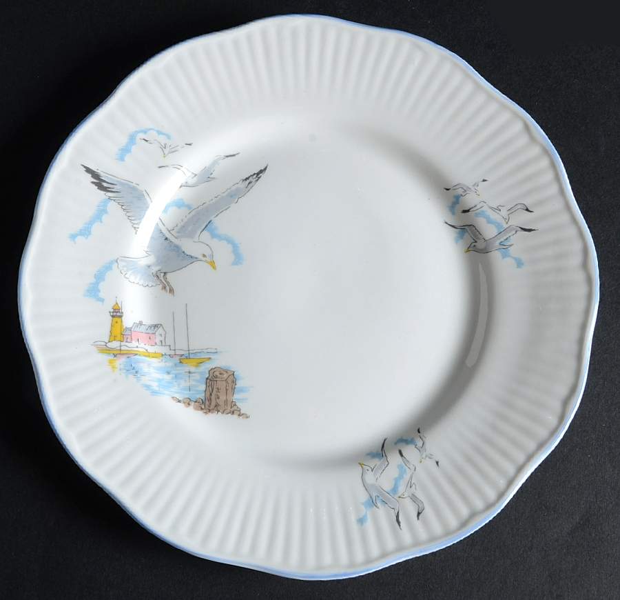 Seagull (Scalloped) Salad Plate by Rosina-Queens-1