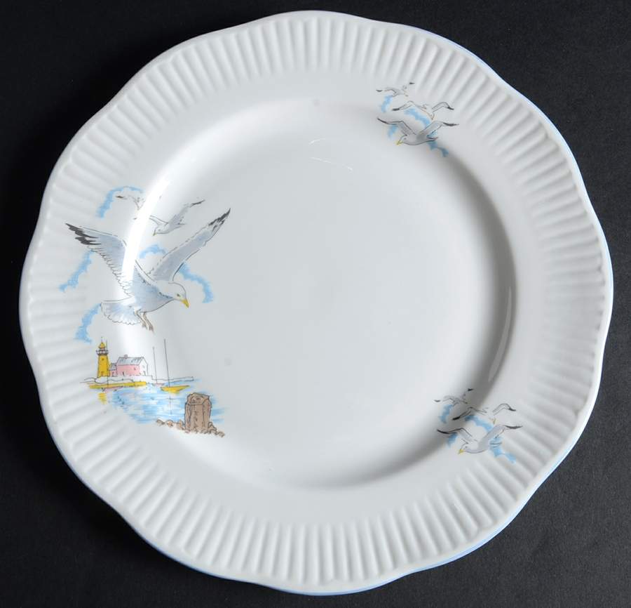 Seagull (Scalloped) Luncheon Plate by Rosina-Queens-1