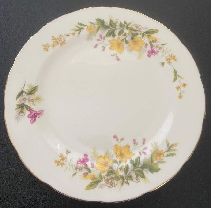 Clementine Floral Bread & Butter Plate by Royal Wessex-1