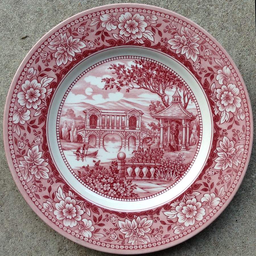 My Lady's Garden Red Dinner Plate by Royal Stafford-1