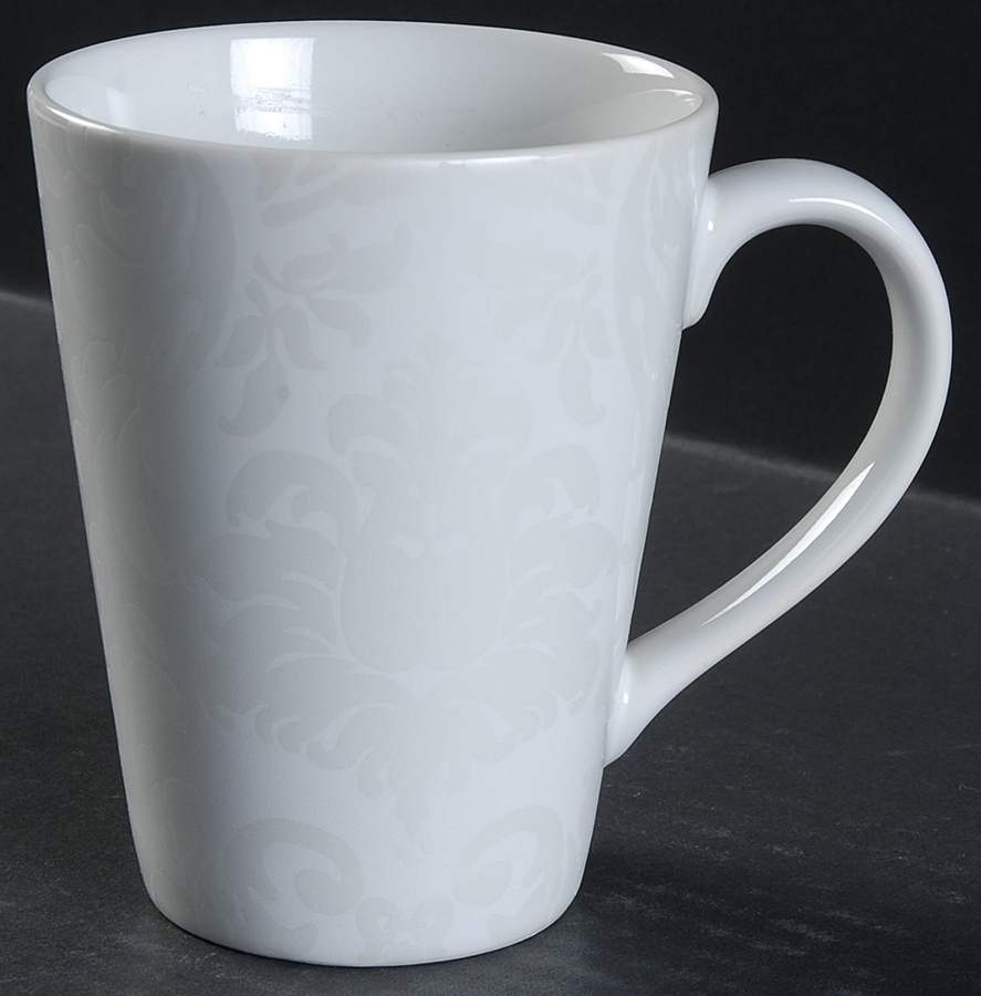 Damask Collection White Mug by Roscher & Co-1