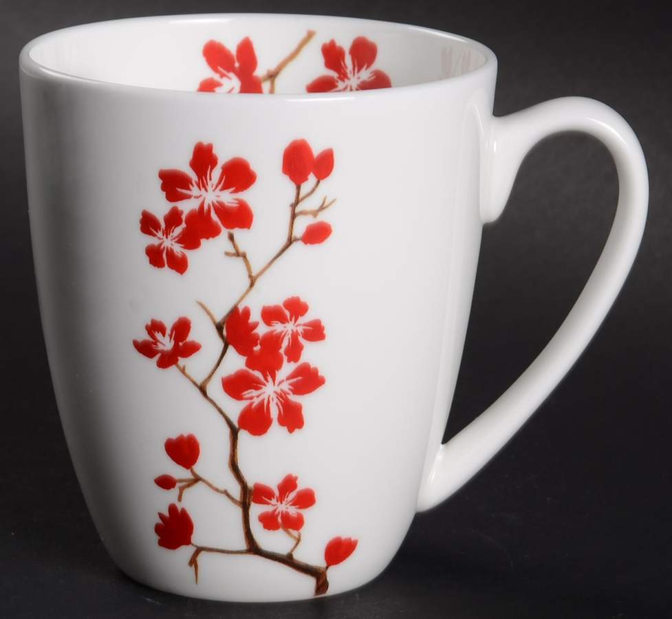 Red Cherry Blossom Mug by Roscher & Co-1