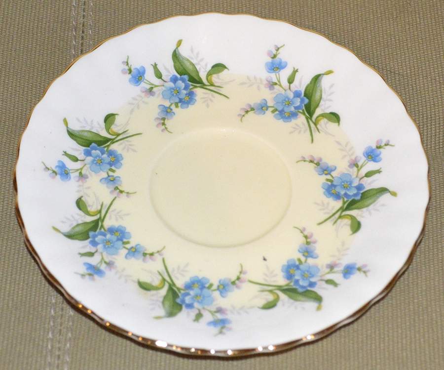 Forget Me Not (Yellow Center) Saucer for Demitasse Cup by Royal Albert-1