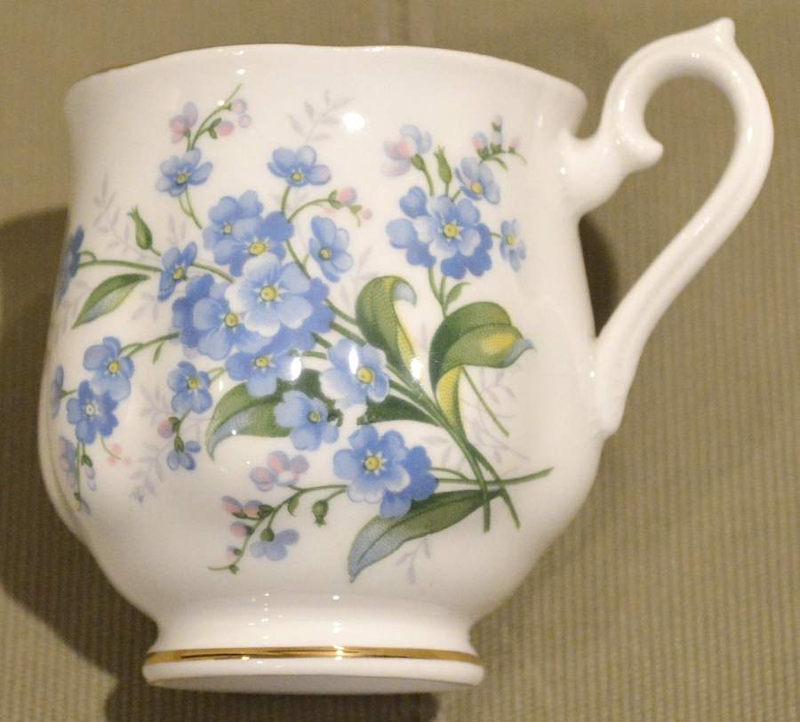 Forget Me Not (Yellow Center) Footed Demitasse Cup by Royal Albert-1