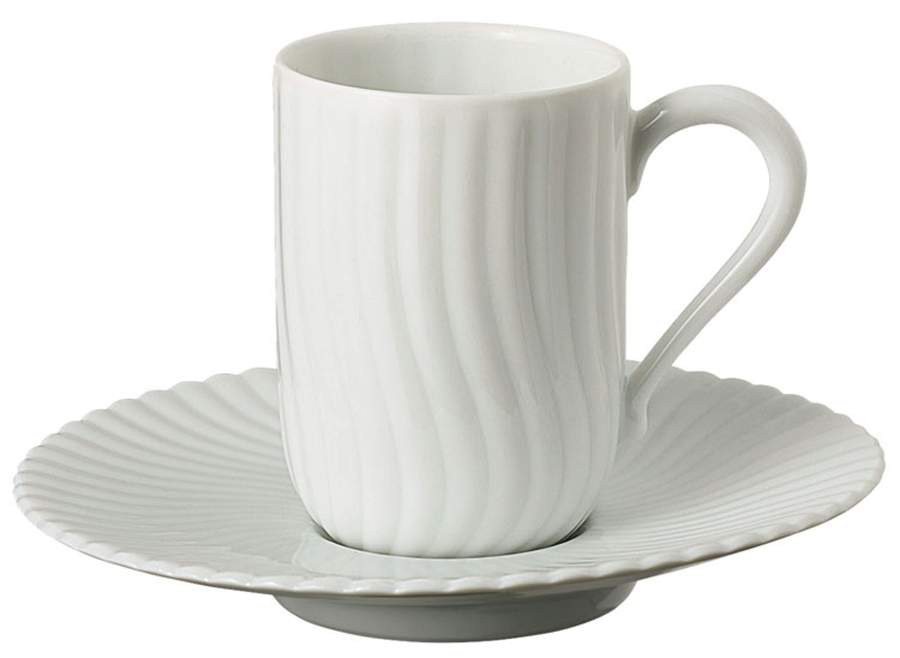 Atlantide Flat Demitasse Cup & Saucer Set by Raynaud-1