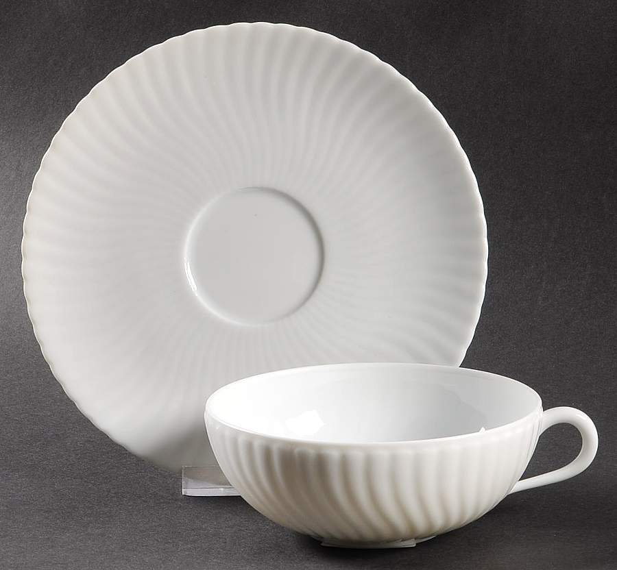 Atlantide Flat Cup & Saucer Set by Raynaud-1