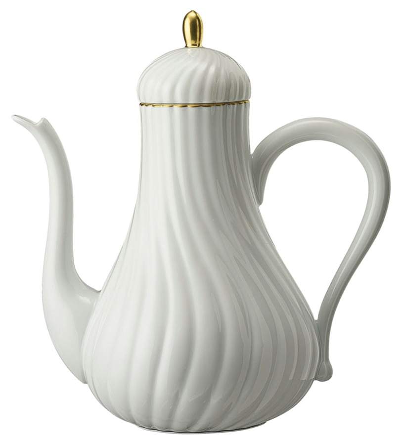 Atlantide Gold Tea/Coffee Pot & Lid by Raynaud-1