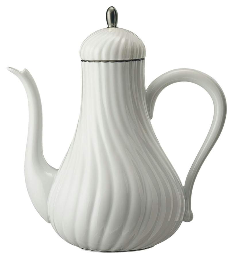 Atlantide Platinum Tea/Coffee Pot & Lid by Raynaud-1