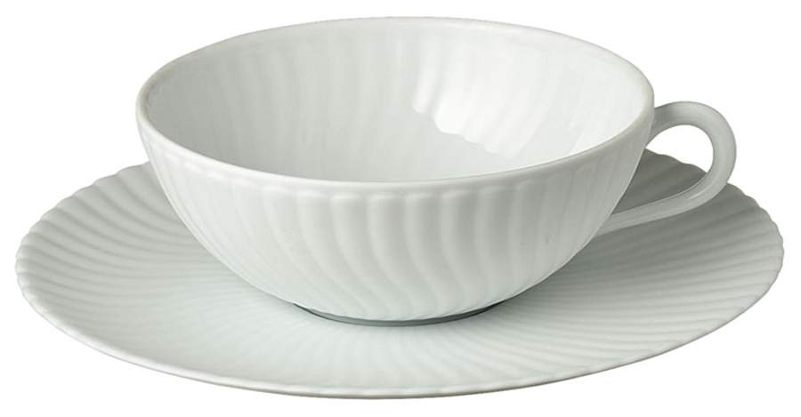 Atlantide Sable Flat Cup & Saucer Set by Raynaud-1